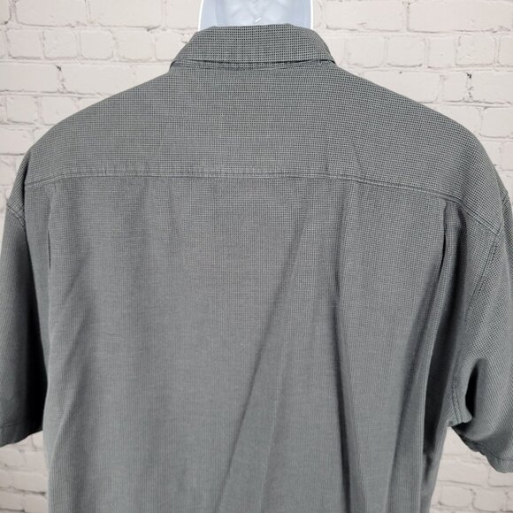 Tommy Bahama Grey Silk Cotton Button Up Short Sleeve Collared Pocket Shirt 3XL - Picture 7 of 12
